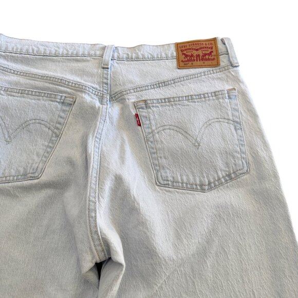 Levi's 501 Skinny Jean Button Fly Light Blue Bottom Slit Women's, Size 30 X 28 - Picture 5 of 13